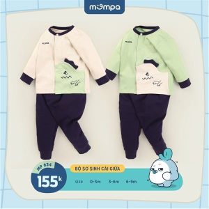Bộ sơ sinh BT cài giữa Mompa MP834 sz 0-3M
